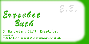 erzsebet buth business card